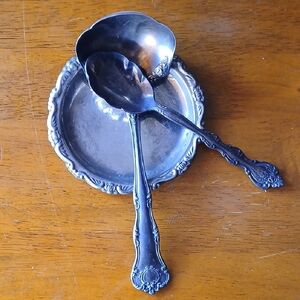 Elegant Vintage Silver Serving Set